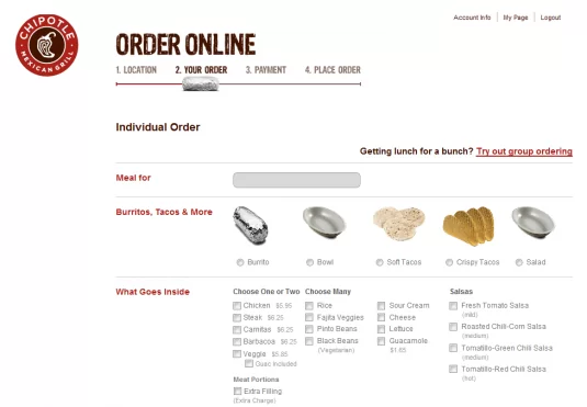 Chipotle Catering order