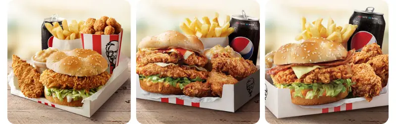 KFC Catering menu prices