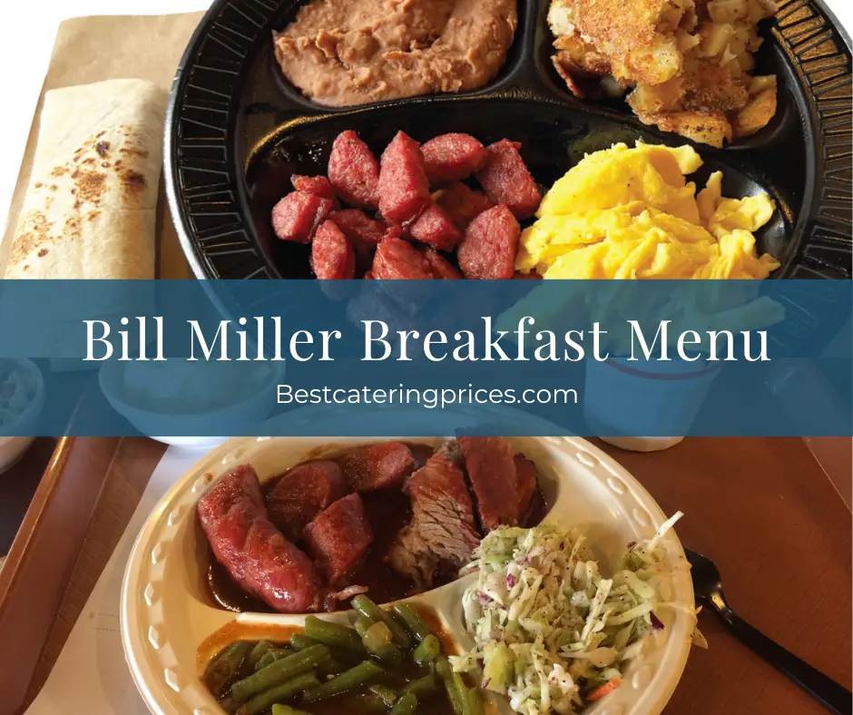 Bill Miller Breakfast Menu prices