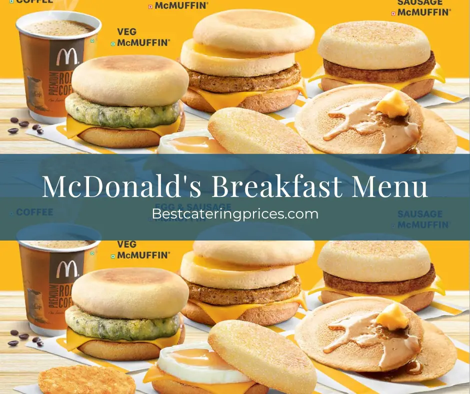 McDonald's Breakfast Menu with prices
