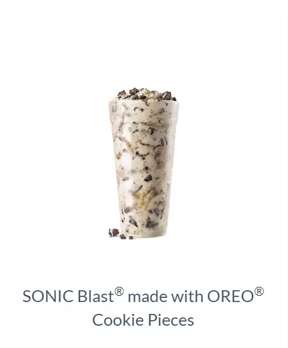 sonic blasts menu with prices