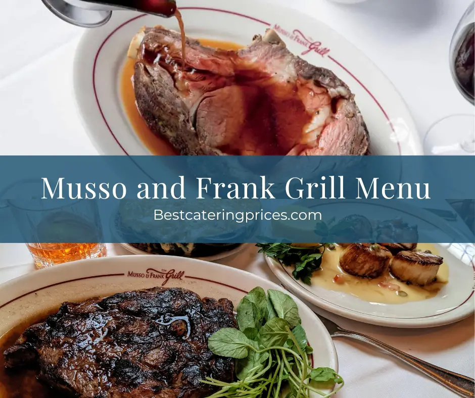 Musso and Frank Grill Menu with Prices
