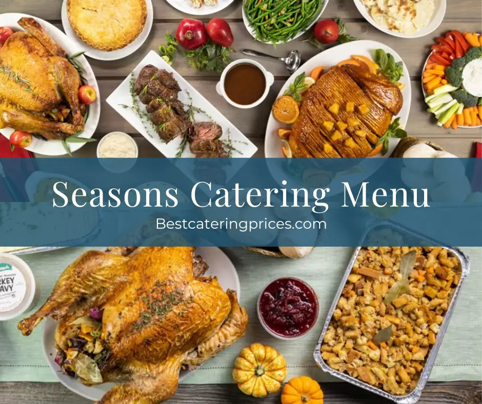 Seasons Catering Menu prices