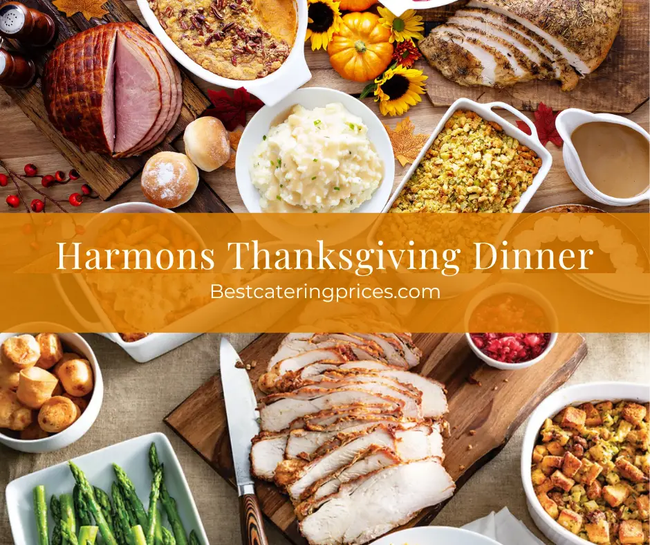 Harmons Thanksgiving Dinner Menu with Prices