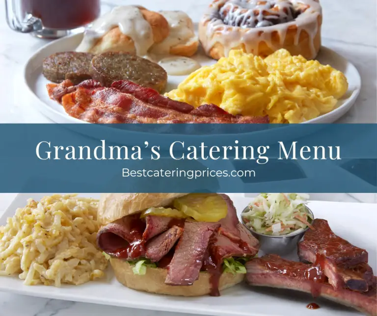 Grandma’s Catering Menu With Prices